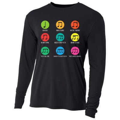 Classic Composers Classical Music Musical Notes Cooling Performance Long Sleeve Crew