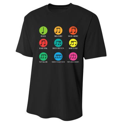 Classic Composers Classical Music Musical Notes Performance Sprint T-Shirt