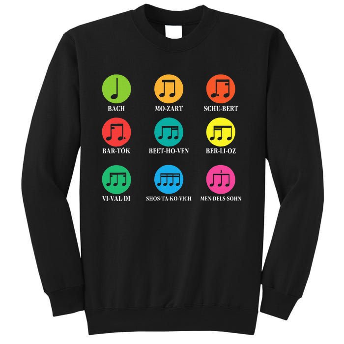 Classic Composers Classical Music Musical Notes Tall Sweatshirt