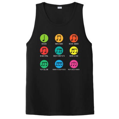 Classic Composers Classical Music Musical Notes PosiCharge Competitor Tank