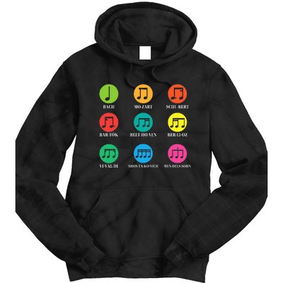 Classic Composers Classical Music Musical Notes Tie Dye Hoodie