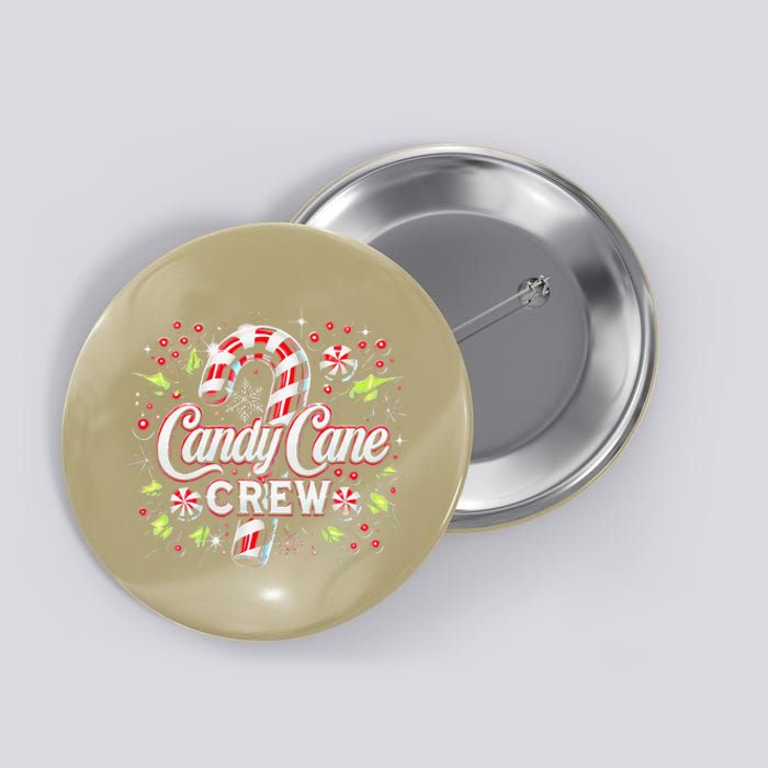 Candy Cane Crew Christmas Family Matching Xmas Pajamas Button