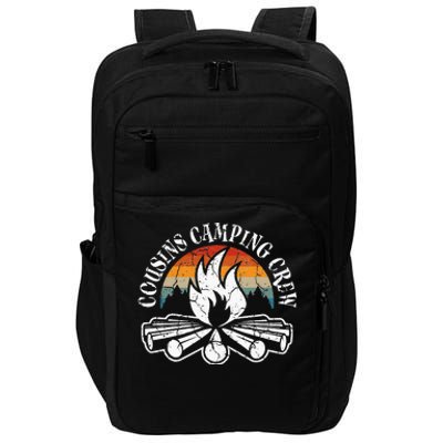 Cousin Camping Crew Retro Sunset With Pine Trees Impact Tech Backpack