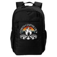 Cousin Camping Crew Retro Sunset With Pine Trees Daily Commute Backpack