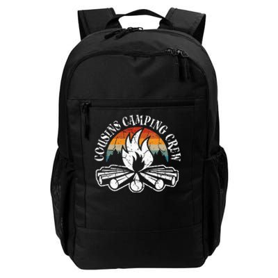 Cousin Camping Crew Retro Sunset With Pine Trees Daily Commute Backpack