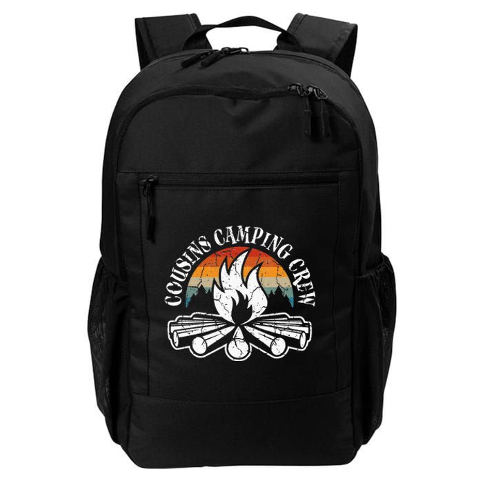 Cousin Camping Crew Retro Sunset With Pine Trees Daily Commute Backpack