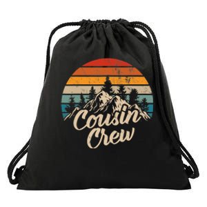 Cousin Crew Camping Outdoor Sunset Summer Camp Drawstring Bag