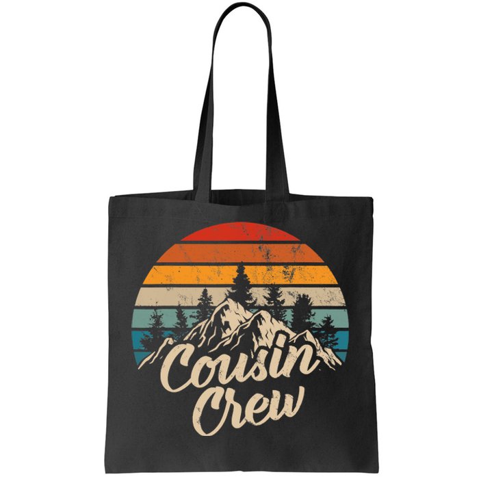 Cousin Crew Camping Outdoor Sunset Summer Camp Tote Bag