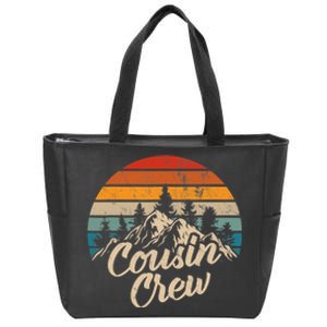 Cousin Crew Camping Outdoor Sunset Summer Camp Zip Tote Bag