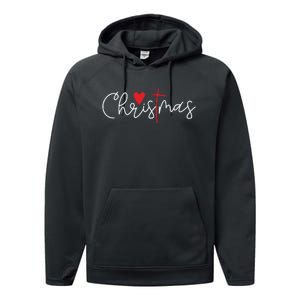 Cross Christmas Cute Xmas Pajama Christian Jesus Faith Performance Fleece Hoodie