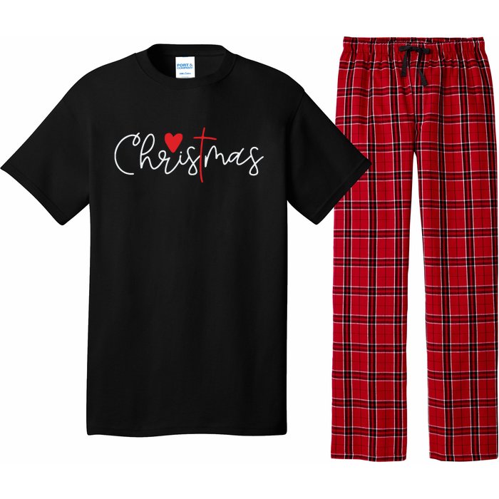 Cross Christmas Cute Xmas Pajama Christian Jesus Faith Pajama Set