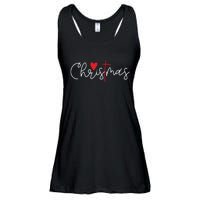 Cross Christmas Cute Xmas Pajama Christian Jesus Faith Ladies Essential Flowy Tank