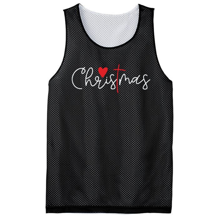 Cross Christmas Cute Xmas Pajama Christian Jesus Faith Mesh Reversible Basketball Jersey Tank