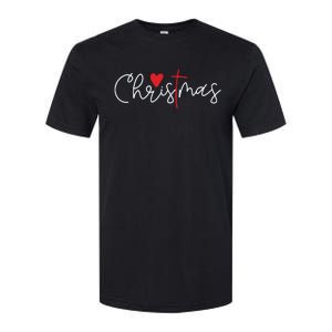 Cross Christmas Cute Xmas Pajama Christian Jesus Faith Softstyle CVC T-Shirt