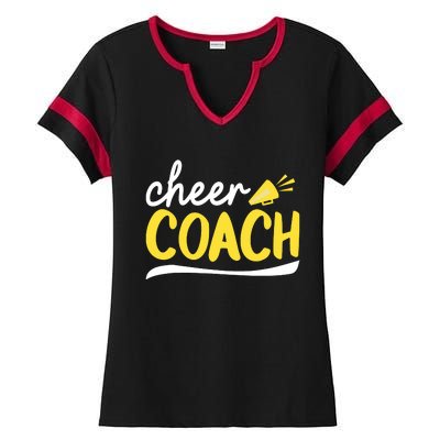 Cheerleader Coach Cheer Coach Ladies Halftime Notch Neck Tee