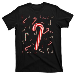 Christmas Candy Cane Santa Hat Xmas Holiday T-Shirt