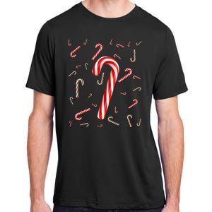 Christmas Candy Cane Santa Hat Xmas Holiday Adult ChromaSoft Performance T-Shirt