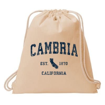 Cambria California Ca Vintage Sports Drawstring Bag