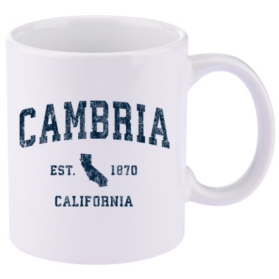 Cambria California Ca Vintage Sports 11oz C Handle Ceramic Mug