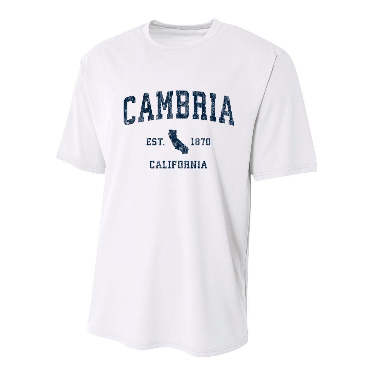 Cambria California Ca Vintage Sports Youth Performance Sprint T-Shirt