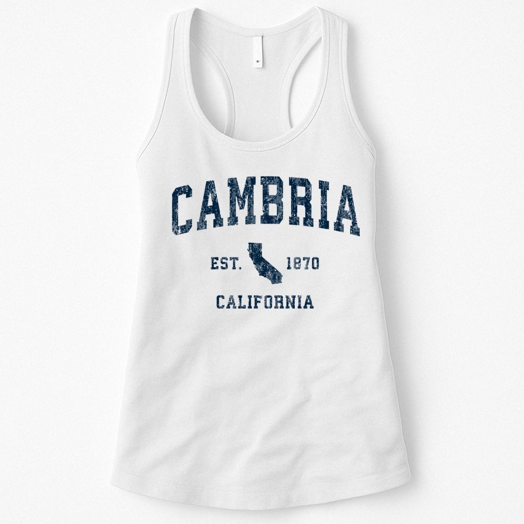 Cambria California Ca Vintage Sports Womens Tank Top