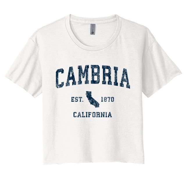 Cambria California Ca Vintage Sports Crop Top