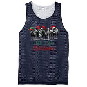 Cute Christmas Cows Herd It Was Christmas Funny Cow Shirt Mesh Reversible Basketball Jersey Tank