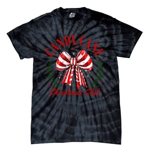 Candy Cane Christmas Club Merry Christmas Tie-Dye T-Shirt