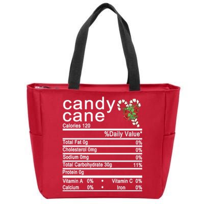 Candy Cane Zip Tote Bag