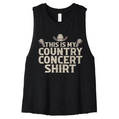 Cool Country Concert For Men Women Country Music Lover Women's Racerback Cropped Tank