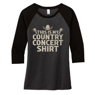 Cool Country Concert For Men Women Country Music Lover Women's Tri-Blend 3/4-Sleeve Raglan Shirt