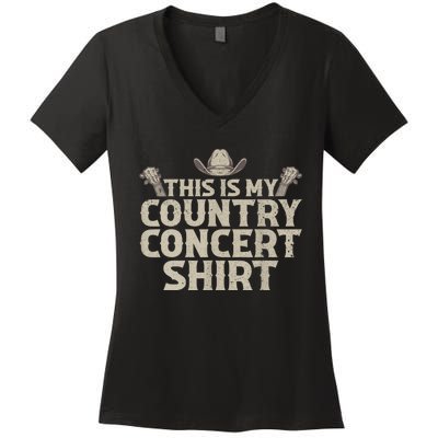 Cool Country Concert For Men Women Country Music Lover Women's V-Neck T-Shirt