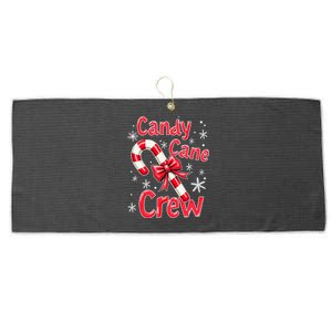 Candy Cane Crew Merry Christmas Xmas Santa Pajamas Holiday Large Microfiber Waffle Golf Towel