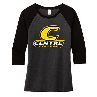 Centre College Colonels Stacked C Women's Tri-Blend 3/4-Sleeve Raglan Shirt