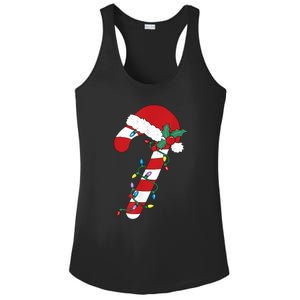 Cute Christmas Candy Cane Santa Hat Xmas Gift Ladies PosiCharge Competitor Racerback Tank