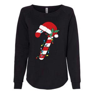 Cute Christmas Candy Cane Santa Hat Xmas Gift Womens California Wash Sweatshirt