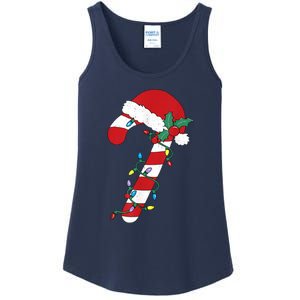 Cute Christmas Candy Cane Santa Hat Xmas Gift Ladies Essential Tank