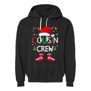 Cousin crew Christmas family squad Naughty matching santa Garment-Dyed Fleece Hoodie