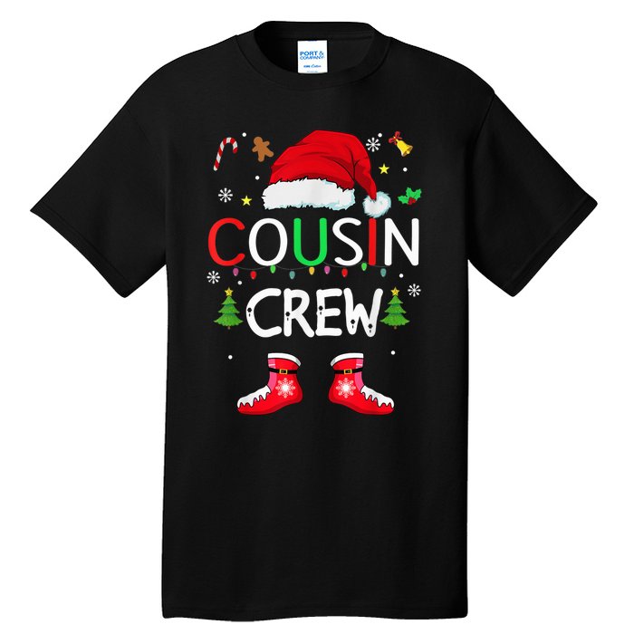 Cousin crew Christmas family squad Naughty matching santa Tall T-Shirt