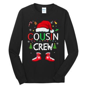 Cousin crew Christmas family squad Naughty matching santa Tall Long Sleeve T-Shirt