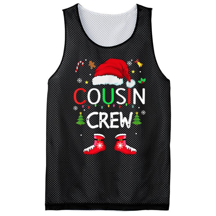 Cousin crew Christmas family squad Naughty matching santa Mesh Reversible Basketball Jersey Tank