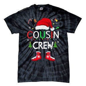 Cousin crew Christmas family squad Naughty matching santa Tie-Dye T-Shirt