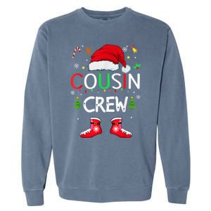 Cousin crew Christmas family squad Naughty matching santa Garment-Dyed Sweatshirt