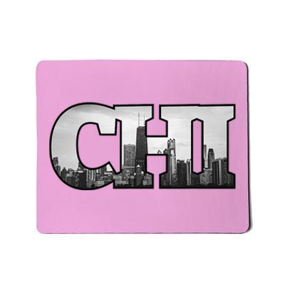 Chi Chicago City Skyline Of Downtown Chicago Illinois Mousepad