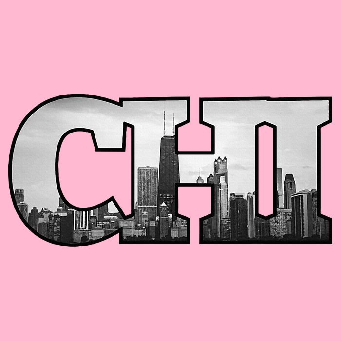 Chi Chicago City Skyline Of Downtown Chicago Illinois Womens T-Shirt