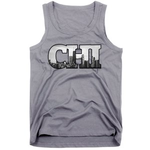 Chi Chicago City Skyline Of Downtown Chicago Illinois Tank Top