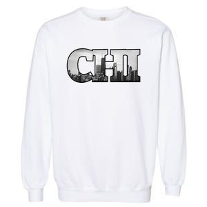 Chi Chicago City Skyline Of Downtown Chicago Illinois Garment-Dyed Sweatshirt