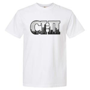 Chi Chicago City Skyline Of Downtown Chicago Illinois Garment-Dyed Heavyweight T-Shirt