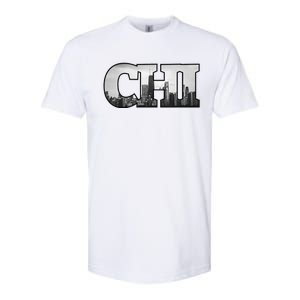 Chi Chicago City Skyline Of Downtown Chicago Illinois Softstyle CVC T-Shirt