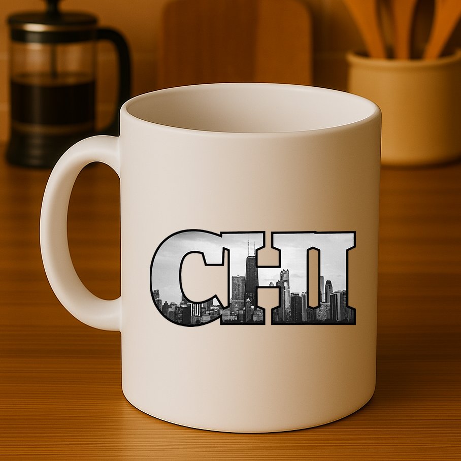 Chi Chicago City Skyline Of Downtown Chicago Illinois Mug